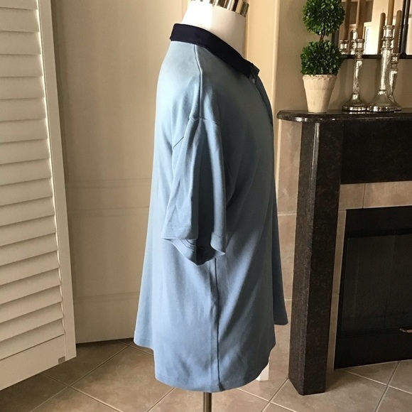 Ralph Lauren Polo Sport Shirt Men’s Large Vintage Blue All Cotton Soft Knit - Picture 9 of 16